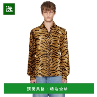 1h可退 香港直邮Martine Rose 男士 黄褐色 Slim Fit 衬衫 483WF0