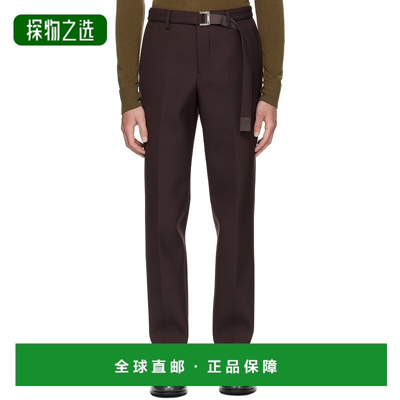 1h可退 香港直邮Sacai 男士 棕色 Suiting 长裤 2503747M