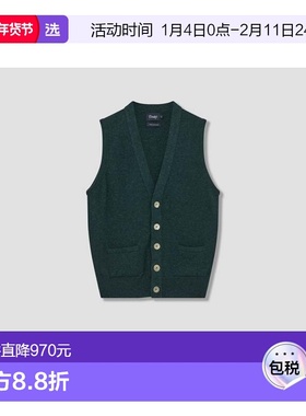 1h可退 香港直邮Drake's 女士 DR2A3D 22688-06 羊羔毛背心绿色针