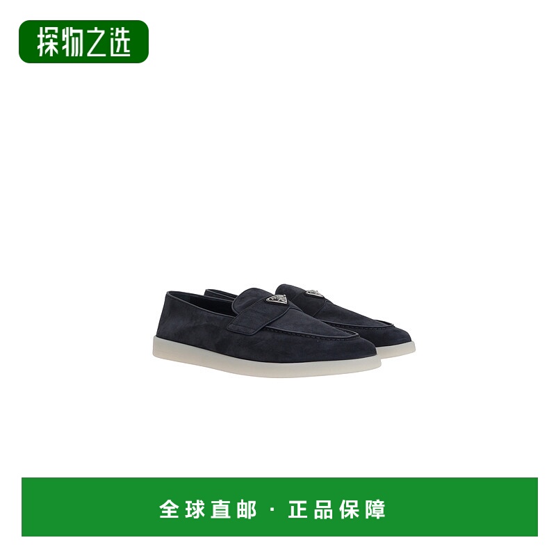 香港直邮Prada 普拉达 男士 標誌牌杏仁形鞋頭樂福鞋 2DG124FG001