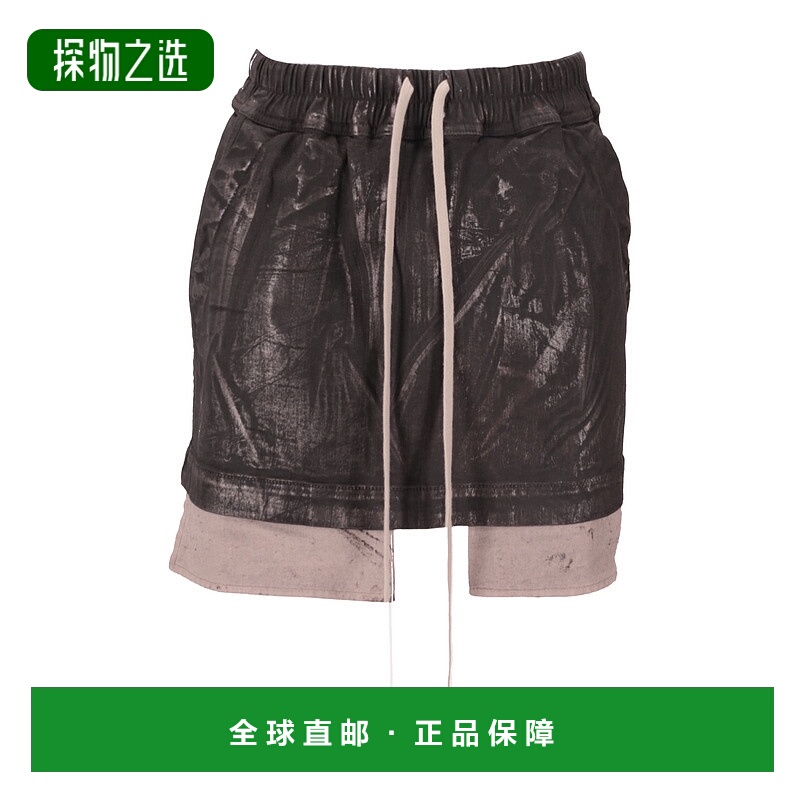 香港直邮Rick Owens Drkshdw 抽绳半身裙 DS02E7321SBZMC
