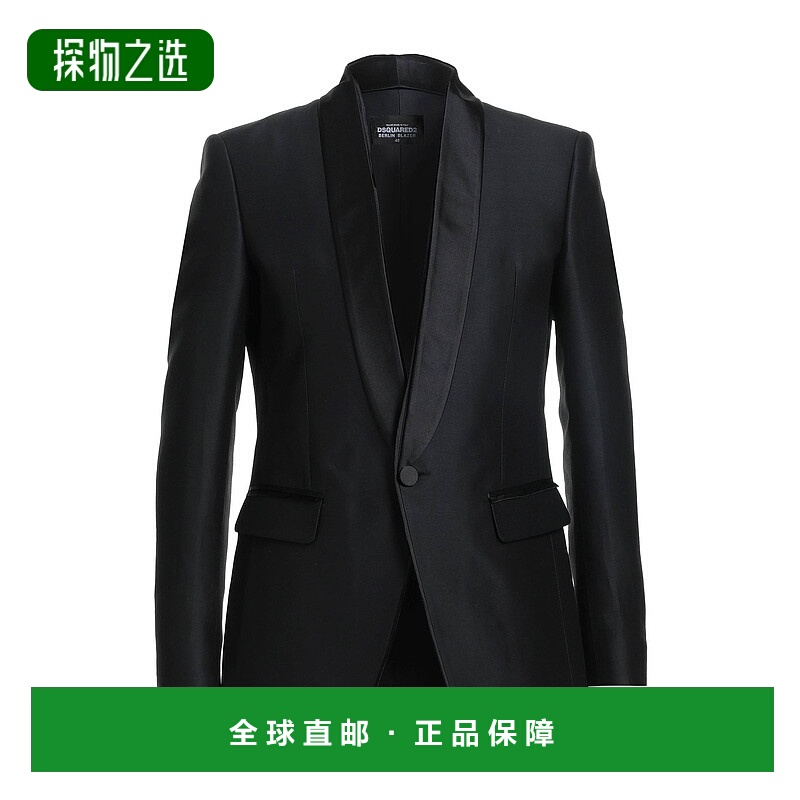香港直邮Dsquared2 二次方 男士 西装外套 black黑色 舒适时尚