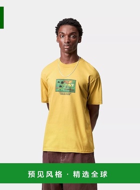 欧洲直邮Carhartt Wip 男士黄色棉短袖T恤针织