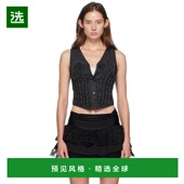 美国直邮 女装 Andersson 1h可退 Bell 黑色剪裁背心 马夹 2423