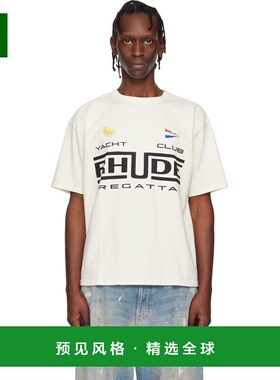 1h可退 香港直邮Rhude 男士 灰白色 Regatta Club T 恤 RHPS26TT0