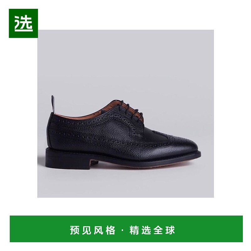 香港直邮Thom Browne CLASSIC LONGWING BROGUE FLAT IN BLACK PE