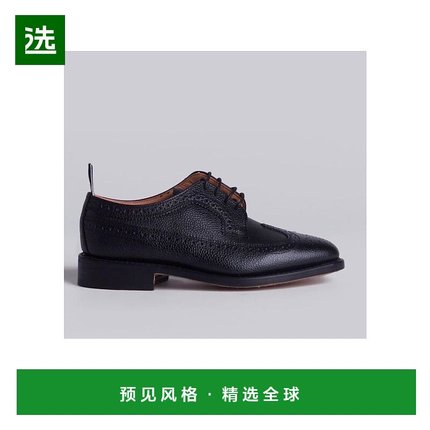 香港直邮Thom Browne CLASSIC LONGWING BROGUE FLAT IN BLACK PE