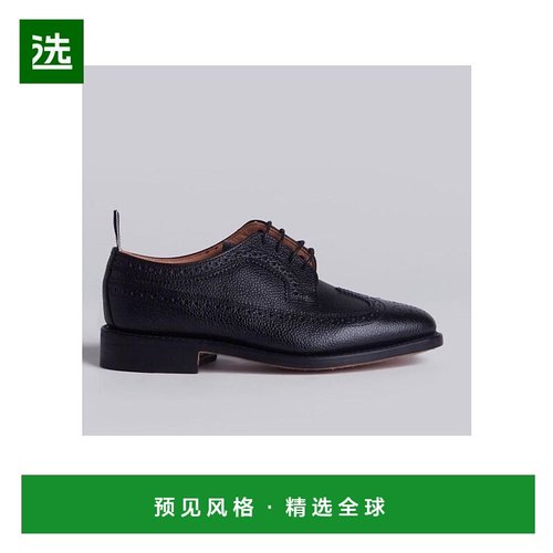 香港直邮Thom Browne CLASSIC LONGWING BROGUE FLAT IN BLACK PE