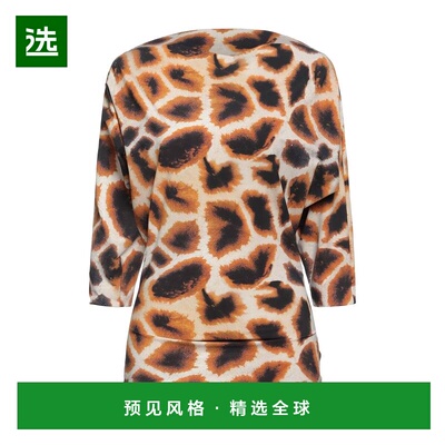 1h可退 香港直邮Chiara Boni La Petite Robe 女士 T恤 brown棕色