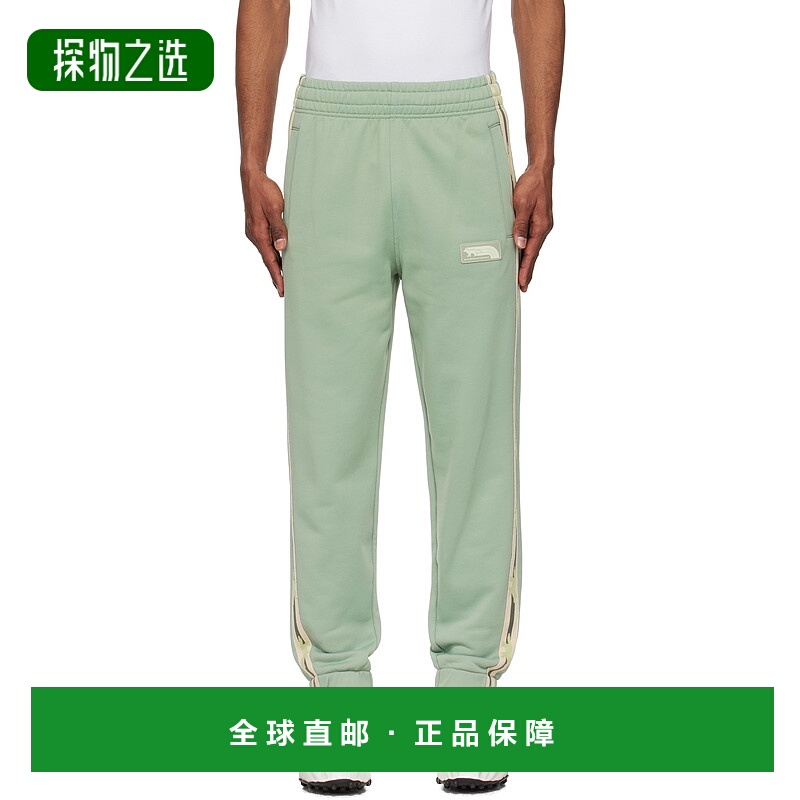 1h可退 香港直邮MAISON KITSUNE 男士 绿色 Flash Fox 运动裤 OM0