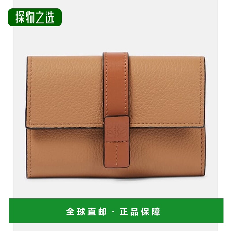 香港直邮LOEWE 罗意威 女士 Anagram 皮革钱包 brown棕色 舒适时