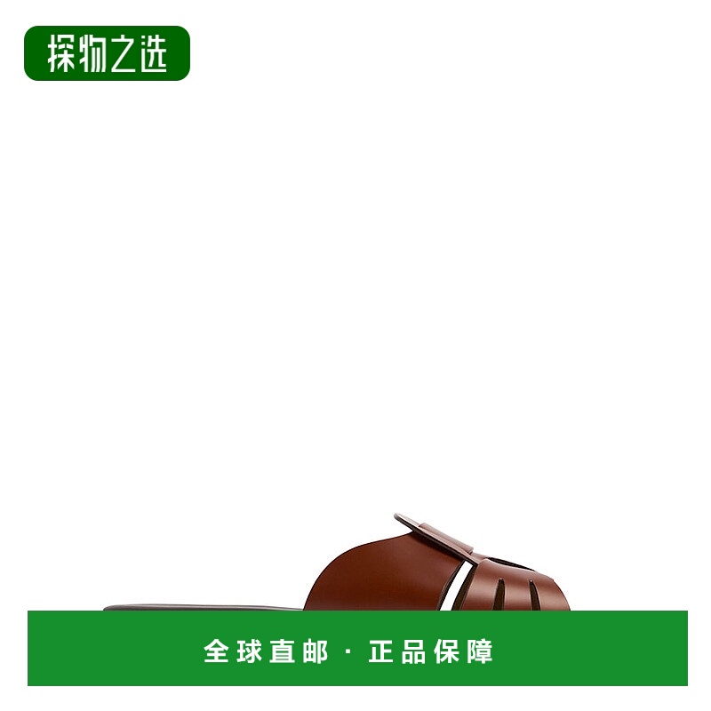 1h可退 香港直邮Hereu 女士 10毫米Ancora方形皮革凉拖 yellow黄