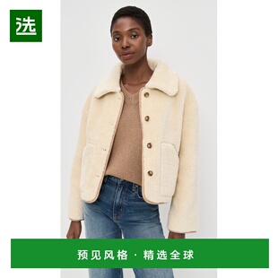 1h可退 香港直邮Velvet 女士 Amara 毛毛夹克 beige米色 舒适时尚