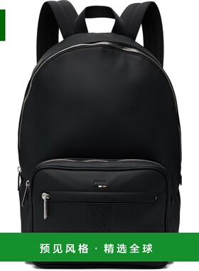 1h可退 香港直邮BOSS 波士 男士 黑色 Structured Signature Trim