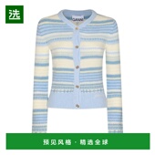 蓝色 1h可退 条纹羊 K2257271 AW2024 香港直邮GANNI 女士针织衫