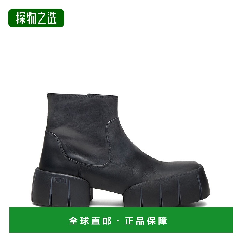 香港直邮Diesel 迪赛 男士 黑色 D-Tex Bt 踝靴 Y03786P7389