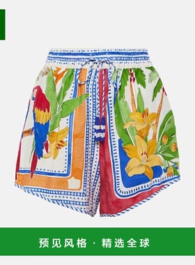 香港直邮FARM RIO 女士 Destination 热情亚麻混纺钩花短裤休闲裤