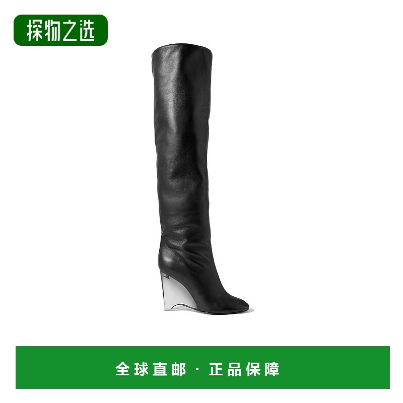 香港直邮Alaia 坡跟长筒靴 AA3O053C0N04高跟