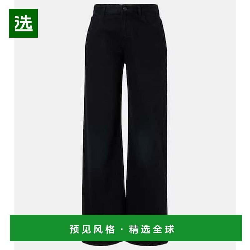 香港直邮The Row 女士 Eglitta 低腰阔腿牛仔裤 black黑色 舒适时