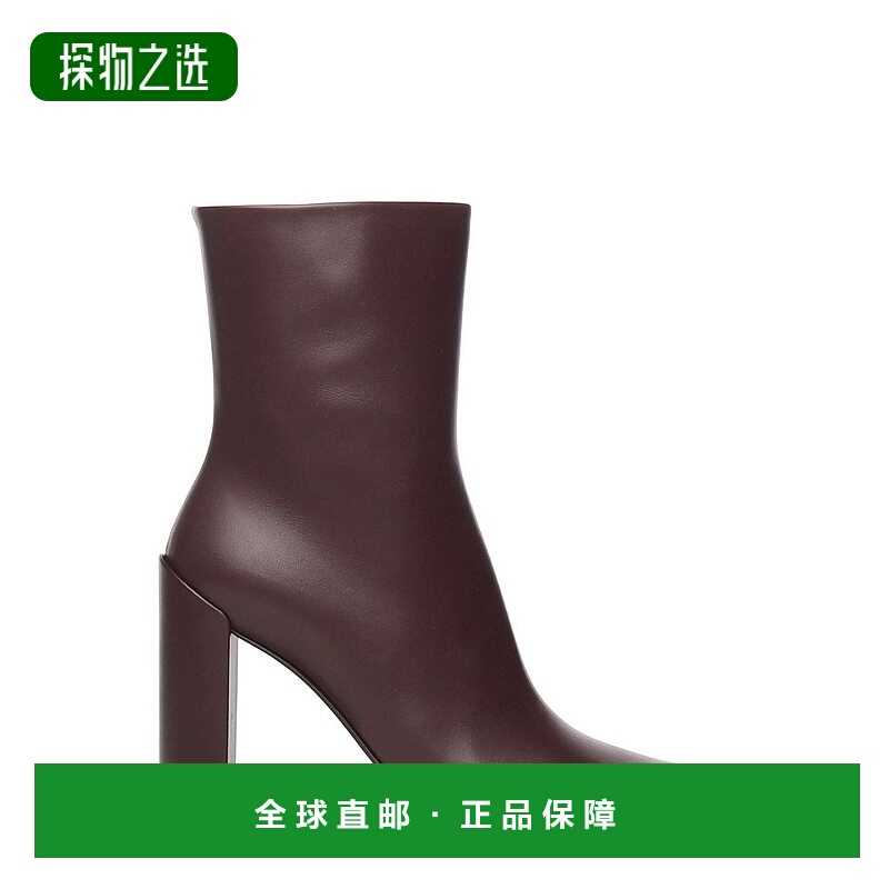 香港直邮alaia 女士 粗跟方頭靴子 AA3O2009I052 brown棕色 舒适