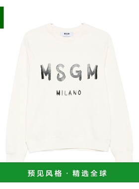 香港直邮MSGM 女士卫衣 2000MDM51330000102 AW2025 白色 Msgm Ma