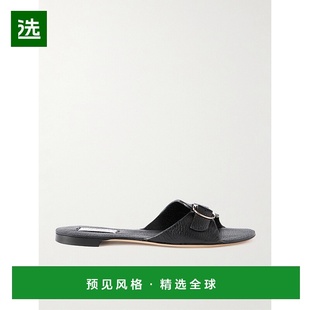 香港直邮Gabriela 搭扣织纹皮革凉拖 Hearst Briar 女士 1h可退