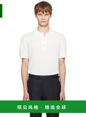 1h可退 香港直邮Tom Ford 汤姆·福特 男士 白色 Polo 衫 JPS011J
