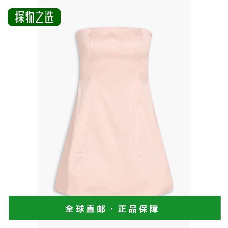 香港直邮Staud 女士 Silvia 无肩带缎面迷你连衣裙 R25R2258CTBAL