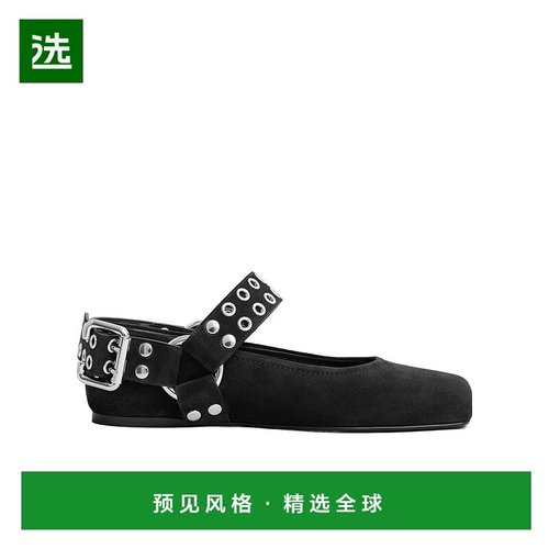 香港直邮Alaia 绒面芭蕾平底鞋单鞋 AA3A041CK177