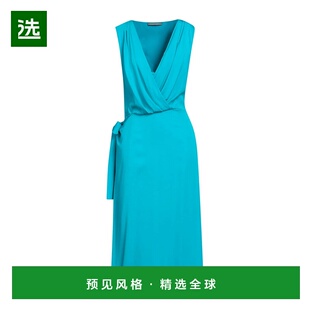 1h可退 香港直邮Alberta Ferretti 女士 缠绕式连衣裙 green绿色