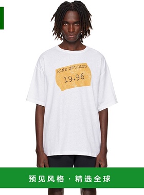 1h可退 香港直邮Acne Studios 艾克妮 男士 白色徽标 T 恤 CL0355