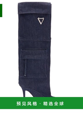 1h可退 香港直邮The Attico 女士 牛仔高跟长筒靴 247WS656D001