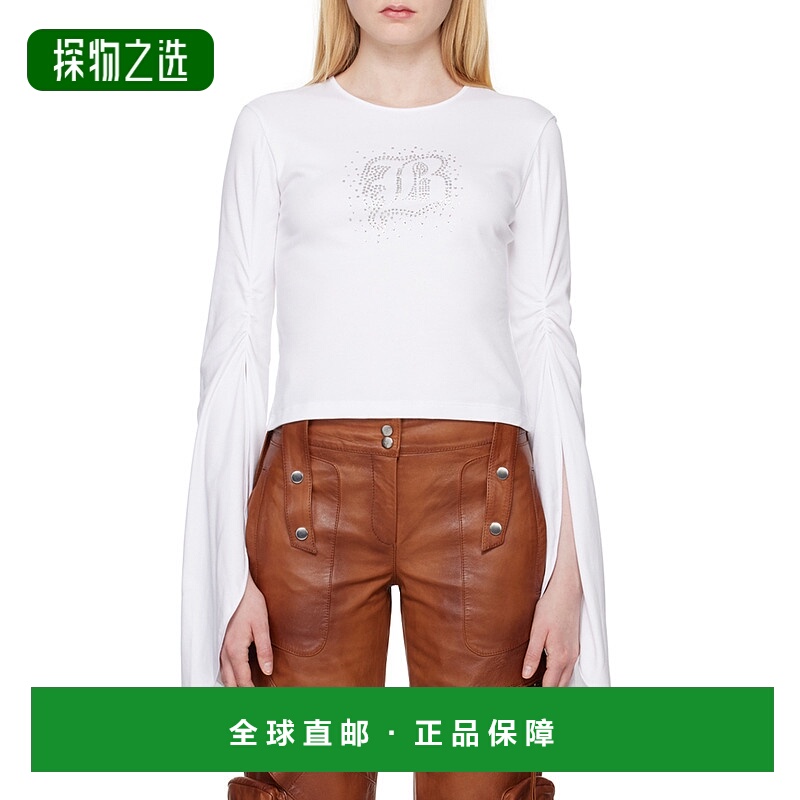 香港直邮Blumarine 圆领长袖T恤 4T034A