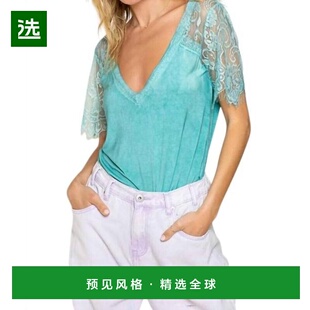 1h可退 【美国直邮】pol 女士 上装T恤正品高档时髦显瘦小众透气