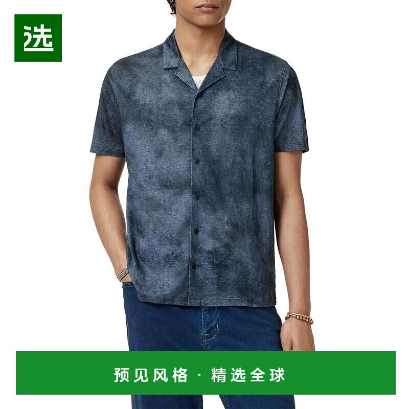 1h可退 【美国直邮】john varvatos 男士 衬衫短袖亚麻