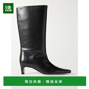 1h可退 香港直邮Staud 女士 Wally 皮质靴子 F25P1018WLBLK长筒靴