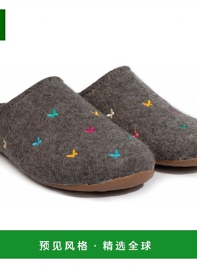 香港直邮HAFLINGER 女士拖鞋 1260067ANTHRACITE