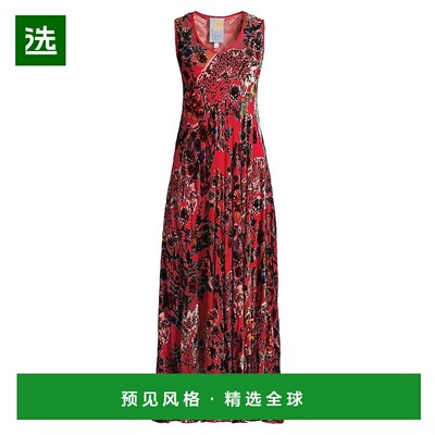 1h可退 【美国直邮】johnny was 女士 连衣裙真丝印花时尚高端减
