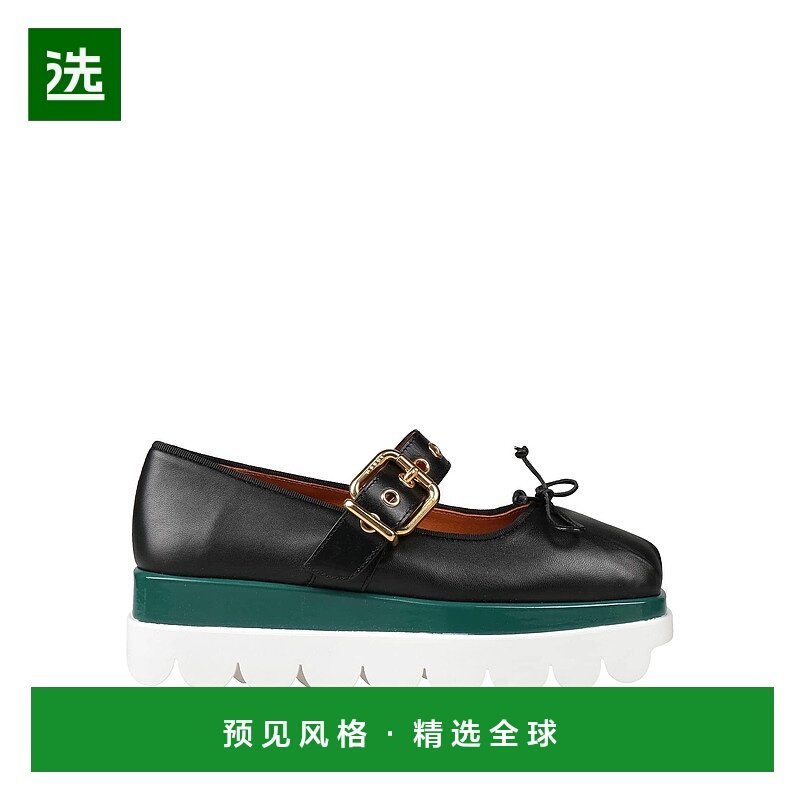 香港直邮Marni 玛尼 女士 浅口鞋 black黑色 舒适时尚玛丽珍鞋