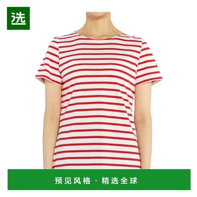 香港直邮SAINT JAMES 女士T恤 8414KD SS2020 花色 条纹图案T恤