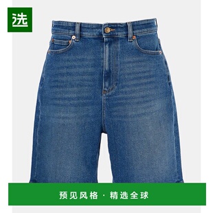 皮革边百慕大牛仔短裤 1h可退 女士 华伦天奴 香港直邮valentino