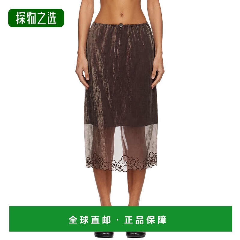 香港直邮Cecilie Bahnsen 女士 棕色 Bria 半身裙 325RTW17006