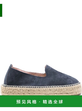 1h可退 香港直邮manebi 女士 双鞋跟麻底鞋 K15D0K blue蓝色 舒适