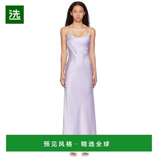 1h可退 【美国直邮】BEC BRIDGE 紫色 Allegra 系带长裙 女士连衣