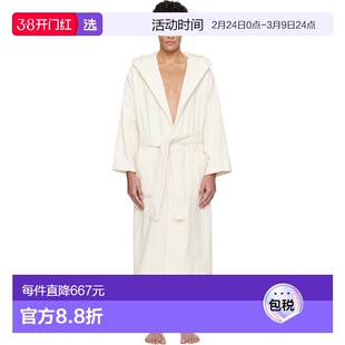 1h可退 香港直邮Tekla 男士 灰白色 Terry Hooded 浴袍 HBTH8