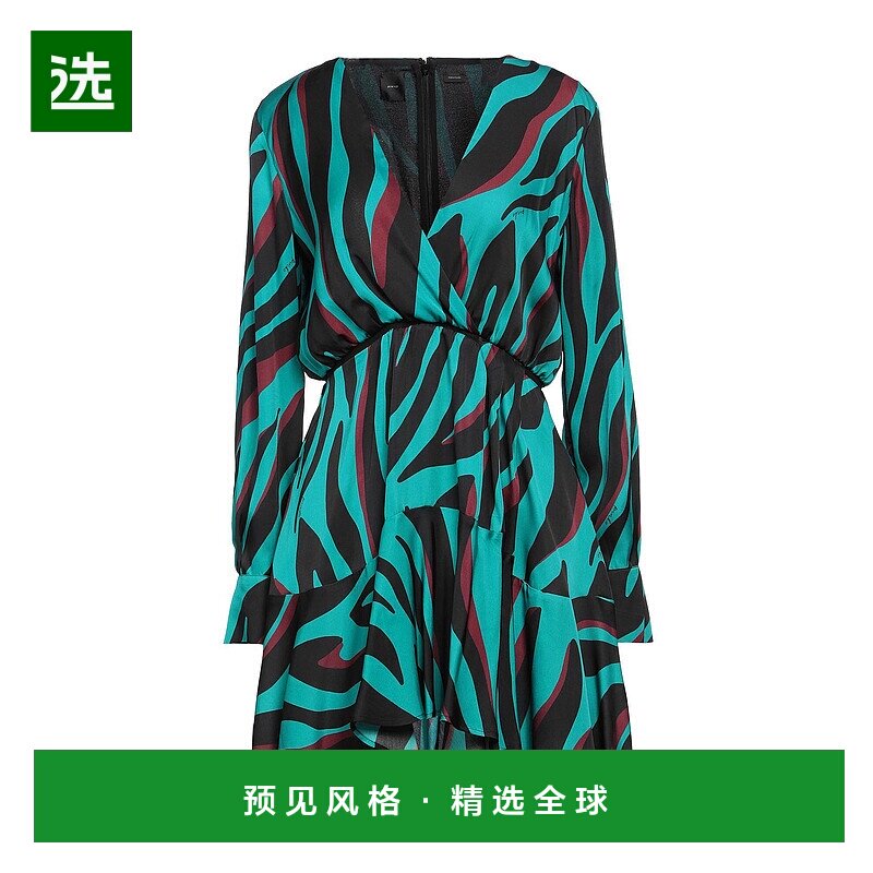 1h可退 香港直邮Pinko 品高 女士 短款连衣裙 green绿色 舒适时尚