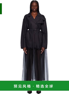 1h可退 香港直邮Nensi Dojaka 女士 黑色 Mia Hybrid 风衣 NDSS25