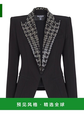 香港直邮BALMAIN 女士西服 GF1SE200PD30EAW SS2026 黑色 刺绣六