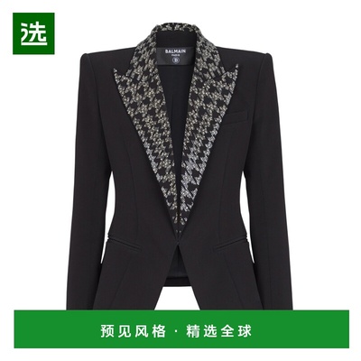 香港直邮BALMAIN 女士西服 GF1SE200PD30EAW SS2026 黑色 刺绣六
