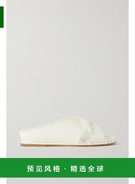 1h可退 香港直邮Gabriela Hearst 女士 Ellington 皮革人造皮草拖